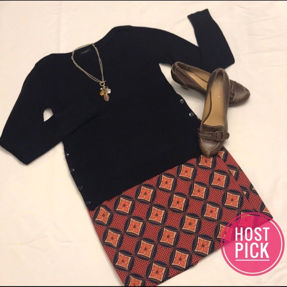 ❌SOLD❌ Ann Taylor Geometric Pencil Skirt - Picture 2 of 7